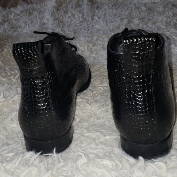 Rag & Bone Audrey Desert Boot Black Croco 10 nwt